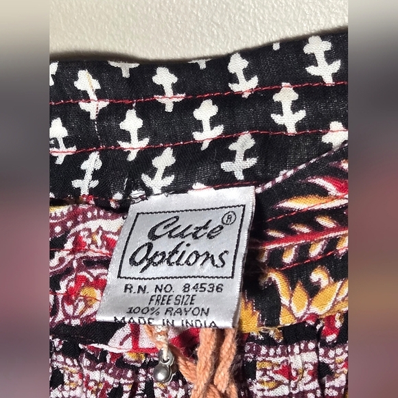 Vintage Cute Options Flowy Boho Gypsy Hippie Festival Maxi Skirt, Free Size - Picture 2 of 2